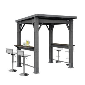 Kerti grill pavilon, pulttal, tetővel