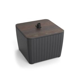 Deco Luzon műrattan napernyőtartós kerti asztal