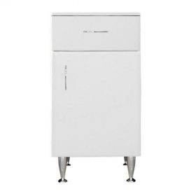   Bianca Plus 45 alacsony szekrény 1 ajtóval, 1 fiókkal, magasfényű fehér színben, jobbos