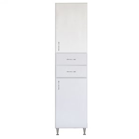   Bianca Plus 45 magas szekrény 2 ajtóval, 2 fiókkal, magasfényű fehér színben, jobbos