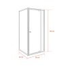 Flexi 80x80 cm sarokba szerelhető szögletes zuhanykabin zuhanytálca nélkül