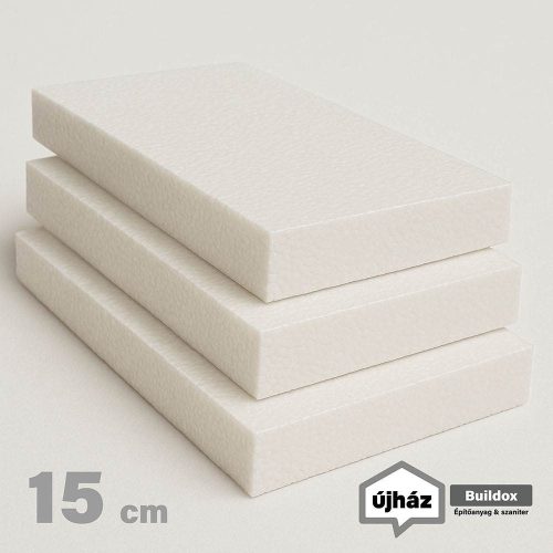 EPS-80 homlokzati hőszigetelő polisztirol lemez 15 cm vastag (50x100 cm)