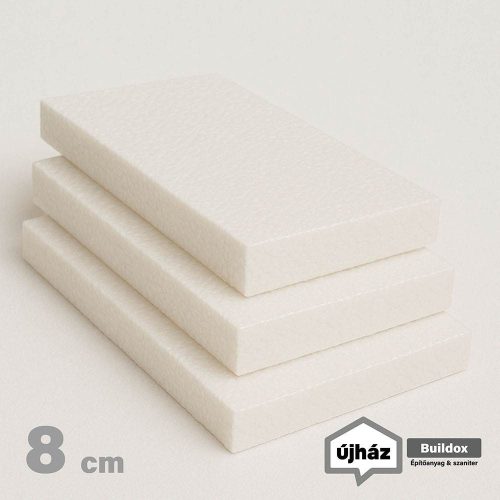EPS-80 homlokzati hőszigetelő polisztirol lemez 8 cm vastag (50x100 cm)