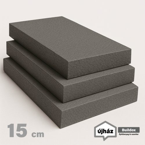 EPS-80 grafitos homlokzati hőszigetelő polisztirol lemez 15 cm vastag (50x100 cm)