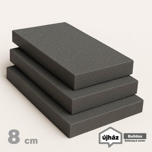 EPS-80 grafitos homlokzati hőszigetelő polisztirol lemez 8 cm vastag (50x100 cm)