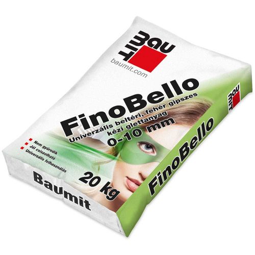 Baumit FinoBello Gipszes glett 0-10 mm fehér 20 kg (54 zsák/raklap)