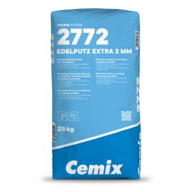   Cemix Edelputz Extra 2 nemesvakolat dörzsölt 2mm fehér 25kg (48 zsák/raklap)
