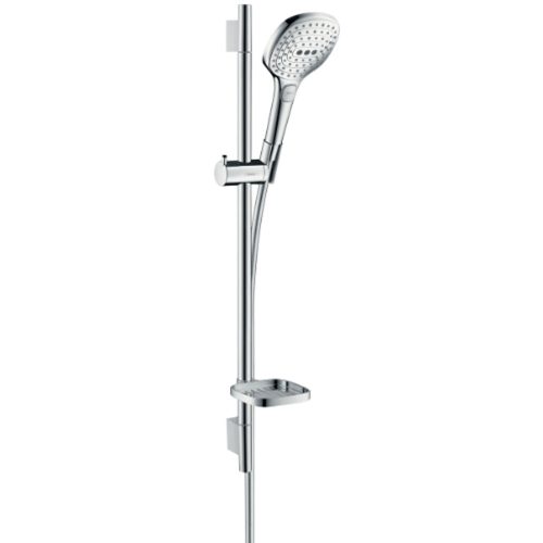 Hansgrohe Raindance Select 120/UnicaS Puro Zuhanyszett 3 funkciós kézizuhannyal, szappantartóval, 65 cm-es zuhanytartó rúddal , króm