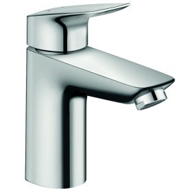   Hansgrohe Logis Mosdócsaptelep 100 egykaros, automata lefolyó-garnitúrával, króm