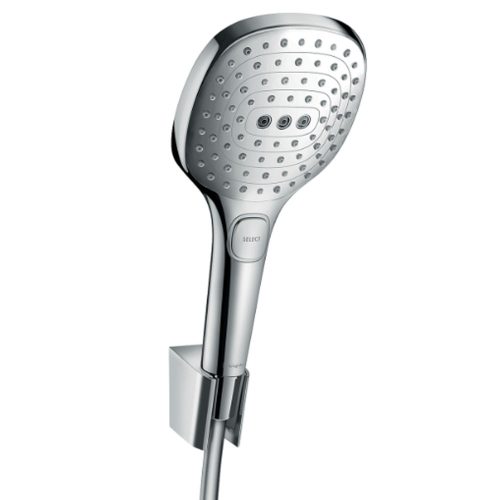 Hansgrohe Raindance Select E 120 Porter Kádszett kézizuhannyal, 160cm-es zuhanytömlővel,és zuhanyfejtartóval, króm