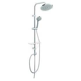   Ferro Rondo Lux Zuhanyszett kézi- és fejzuhannyal, és zuhanytartó rúddal, króm