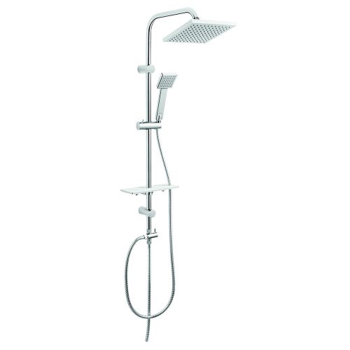 Ferro Squerto Lux kézi- és fejzuhannyal, és zuhanytartó rúddal, króm