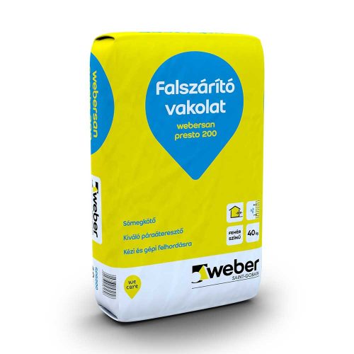 Weber San presto 200 Falszárító vakolat SPR200 30 kg (40 zsák/raklap)