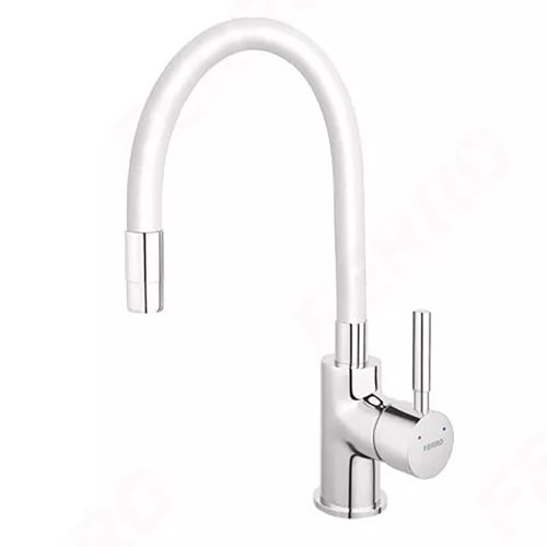 Ferro Zumba konyhai mosogató csaptelep álló flexibilis kifolyócsővel, fehér