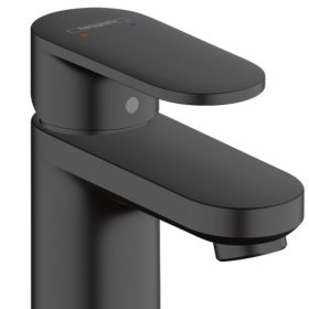  Hansgrohe Vernis Blend Egykaros mosdócsaptelep 100, automata lefolyógarnitúrával, matt fekete
