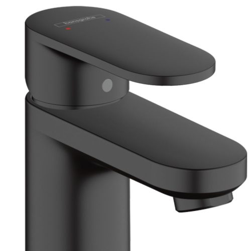 Hansgrohe Vernis Blend Egykaros mosdócsaptelep 100, automata lefolyógarnitúrával, matt fekete