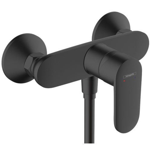 Hansgrohe Vernis Blend Egykaros zuhanycsaptelep falsíkon kívüli szereléshez, matt fekete