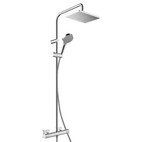   Hansgrohe Vernis Shape 230 Zuhanyszett kézi- és fejzuhannyal, termosztátos zuhanycsapteleppel és zuhanytartó rúddal, króm