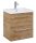 Elita Roma Plus Szett Kompakt fürdőszobaszekrény, 2 fiókkal, mosdóval (50 cm), Canela oak színben