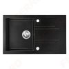 Ferro Mezzo II 1 medencés csepptálcás gránit mosogató 78x48 cm, fényes grafit