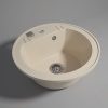Ferro Mezzo II kör gránit mosogató 1-medencés, átmérő 51 cm, homok