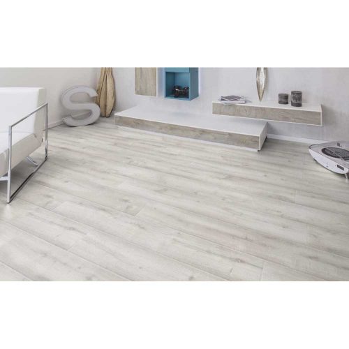 Kaindl CLASSIC AQUA Eiche Oak Historic Arctic 8 mm laminált padló, színek: szürke, barna (világos), barna, barna (sötét), padlófűtéshez alkalmazható.