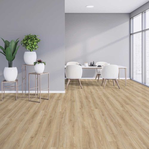 Kaindl CLASSIC AQUA Eiche Oak Cordoba Crema 8 mm laminált padló, színek: szürke, barna (világos), barna, barna (sötét), padlófűtéshez alkalmazható.