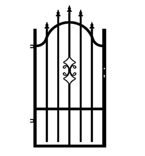 Polbram Emma Kiskapu balos 0,9m, 1,2-1,5m magas, RAL 9005 fekete