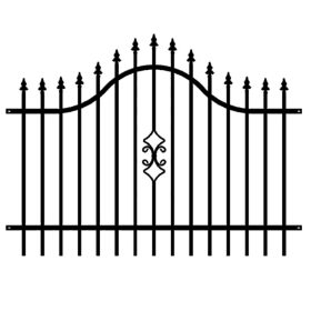   Polbram Emma Kerítés panel 2m, 0,9-1,2m magas, RAL 9005 fekete