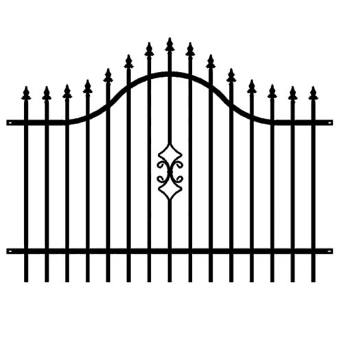 Polbram Emma Kerítés panel 2m, 0,9-1,2m magas, RAL 9005 fekete