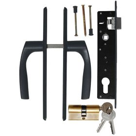 Polbram Kiskapu zárkészlet, RAL 9005 fekete