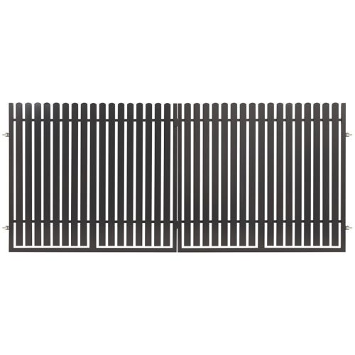 Polbram Nikki Dupla szárnyas kapu 4m, 1,5m magas, RAL 7016 antracit