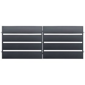   Polbram Lea Dupla szárnyas kapu 4m, 1,58m magas, RAL 7016 antracit