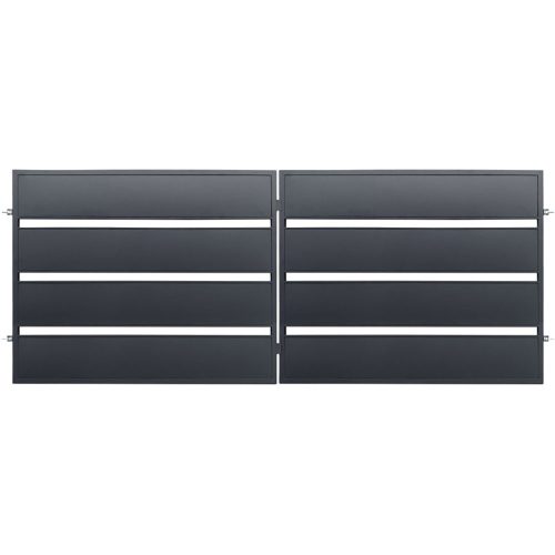 Polbram Lea Dupla szárnyas kapu 3,5m, 1,58m magas, RAL 7016 antracit