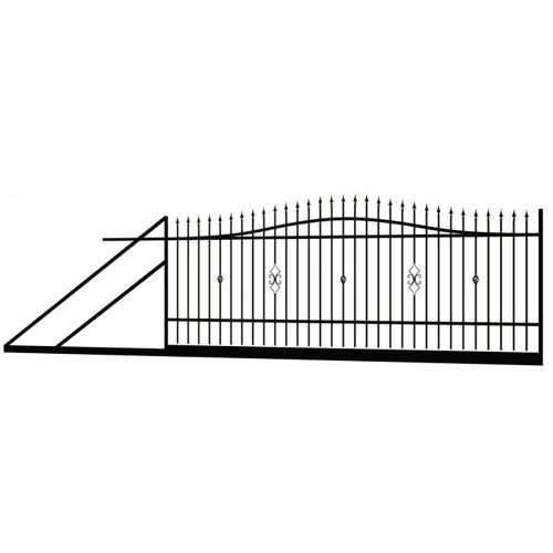 Polbram Klaudia tolókapu balos 4m, 1,5m magas, RAL 7016 antracit