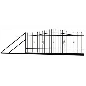   Polbram Emma tolókapu balos 4m, 1,2-1,5m magas, RAL 9005 fekete