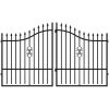 Polbram Emma Dupla szárnyas kapu 3m, 1,2-1,5m magas, RAL 9005 fekete
