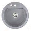 Ferro Mezzo II kör gránit mosogató 1-medencés, átmérő 51 cm, fényes grafit