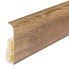   Salag Lima 75 mm PVC parketta szegélyléc gumis szegéllyel 2,50 m / szál Rubens tölgy