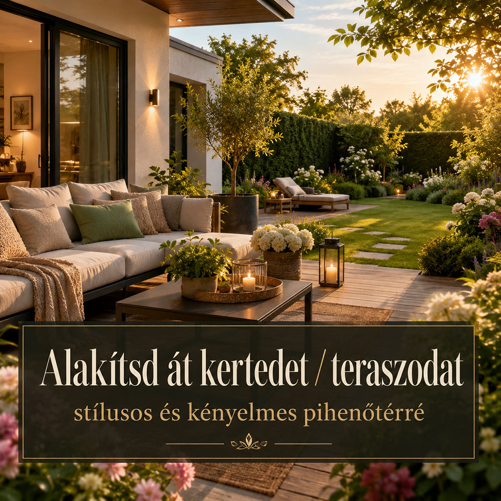 Alakítsd át kertedet / teraszodat stílusos és kényelmes pihenőtérré